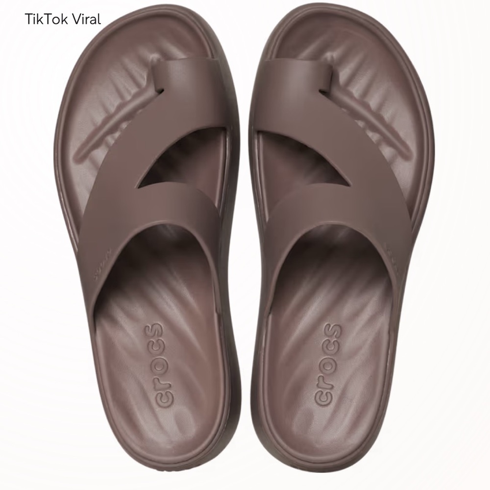 Crocs Getaway Platform Toe Loop in Truffle- Women… - image 3